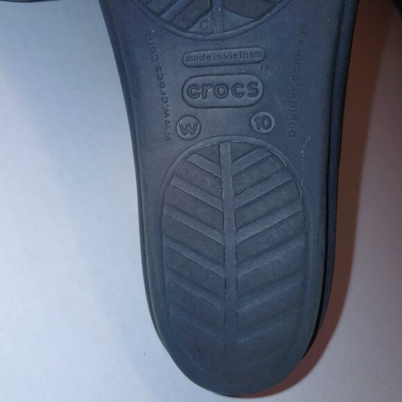 CROCS Women's Black Sanrah Sandals Size 10 Blue - Picture 14 of 14